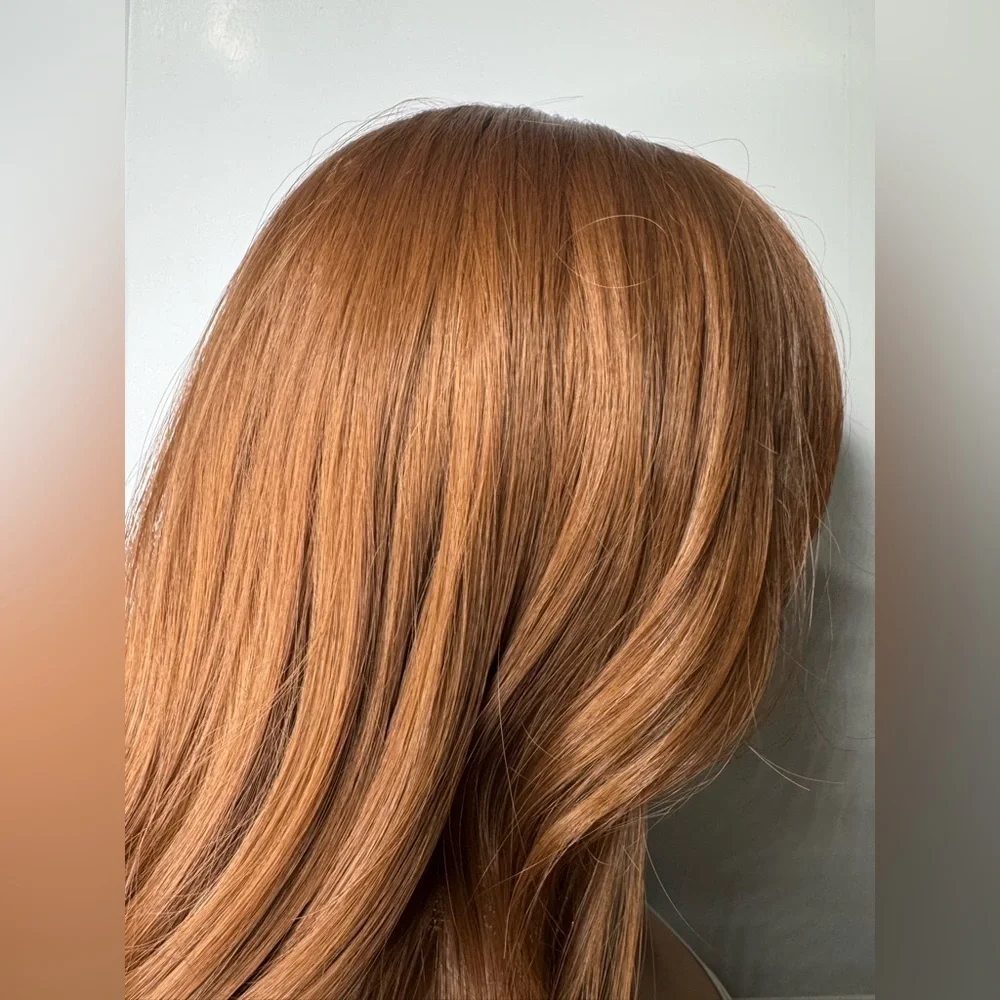 Long Mocha Brown Wig with Bangs – 30” Wavy Synthetic Hair, Natural Look